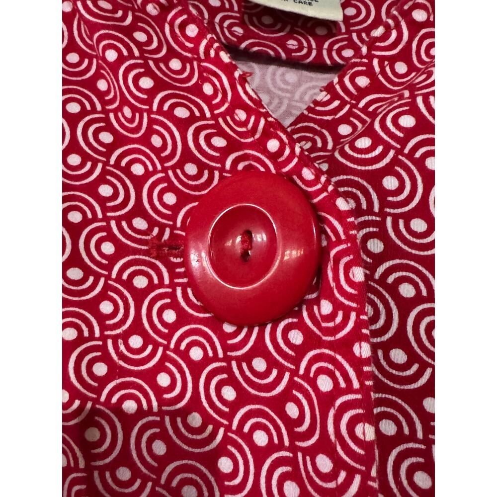 LAL “Live a Little” retro red & white patterned swing cropped jacket blazer Med - Picture 6 of 7